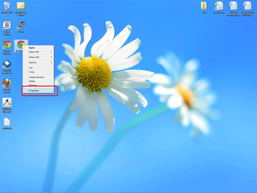 Windows 8 Desktop, Properties